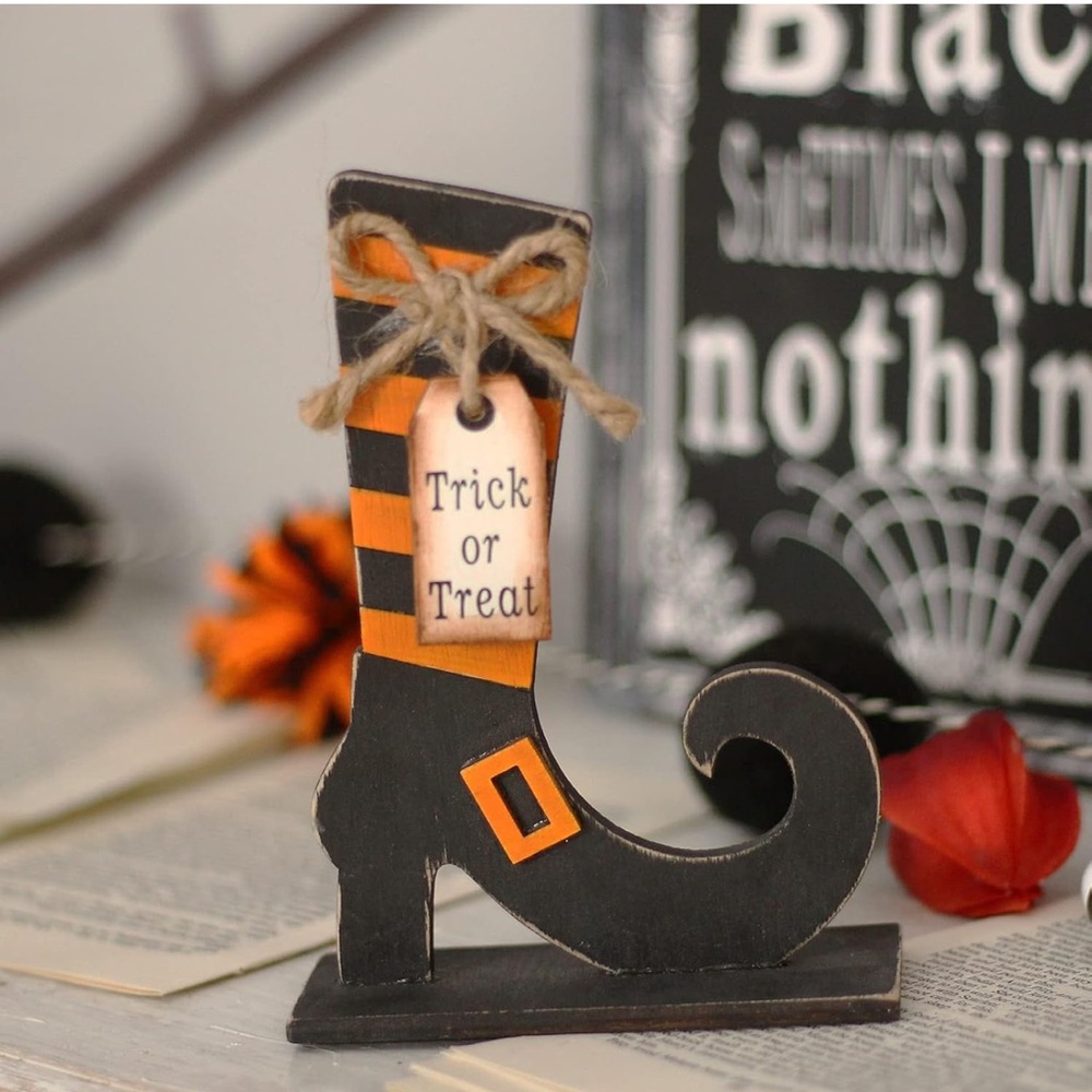 NWT 5pcs Halloween Wooden Decorations Halloween Tabletop Centerpiece Craft Decor - Picture 7 of 8